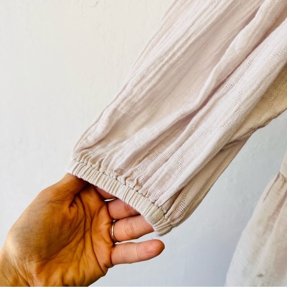 Masscob CATARINA - White Loose-fit cotton blouse with round neck Small - Picture 6 of 16